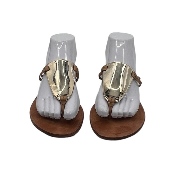 Daniblack Gold Thong Sandals Size 7 1/2 Women’s - Picture 3 of 10